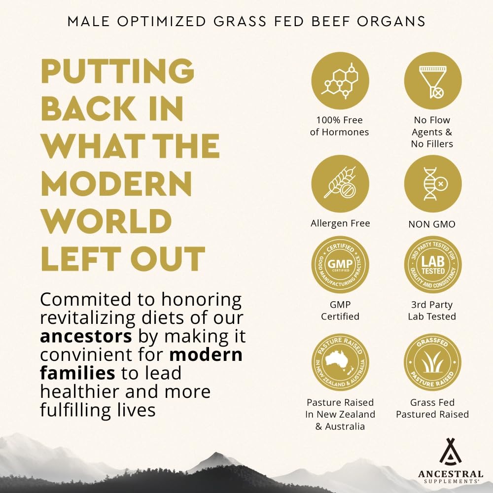 Ingredientes orgánicos de Mofo representando órganos bovinos grass-fed y trazabilidad