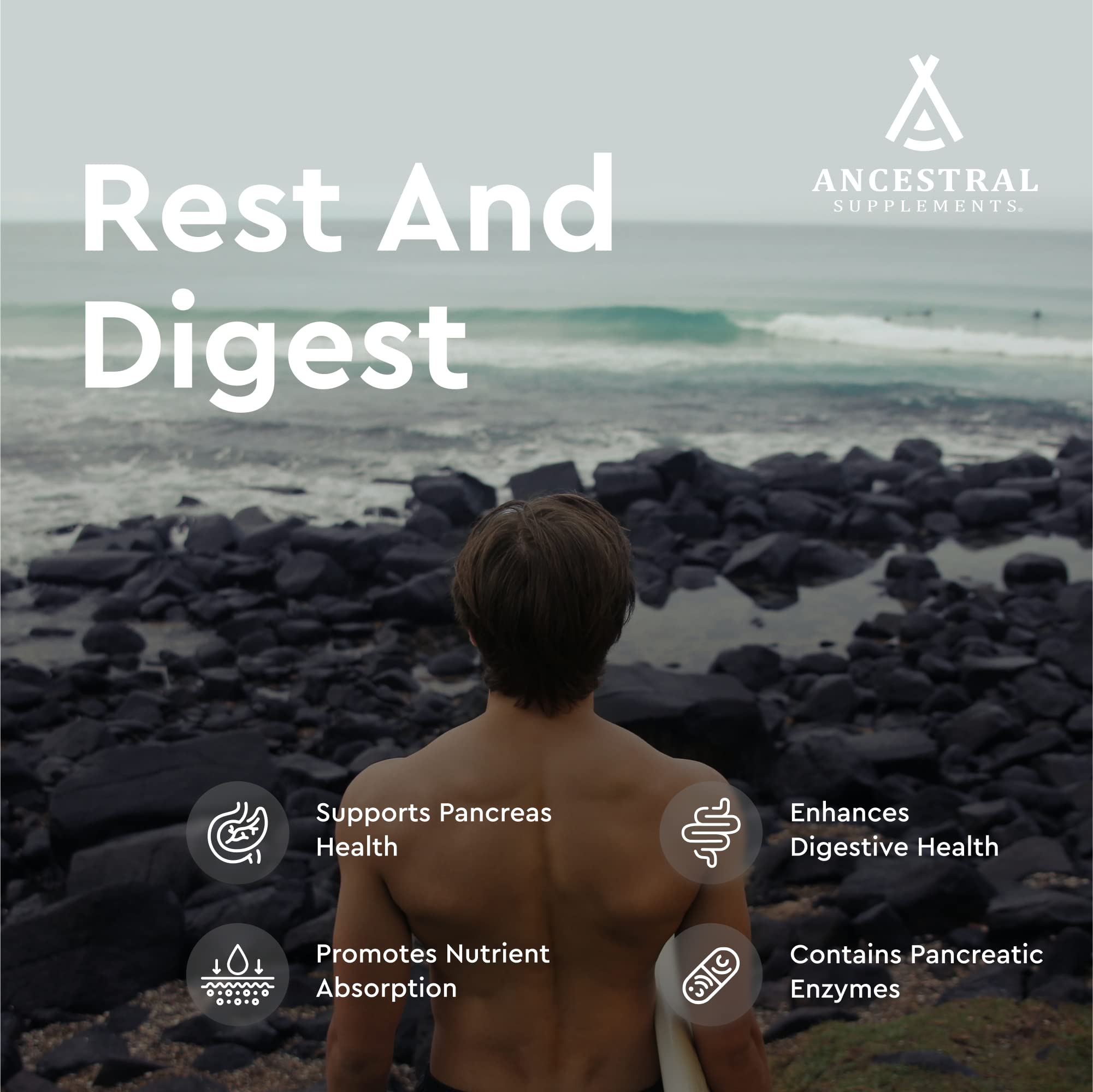 Ancestral Supplements cápsula en mano que ilustra tamaño y facilidad de uso