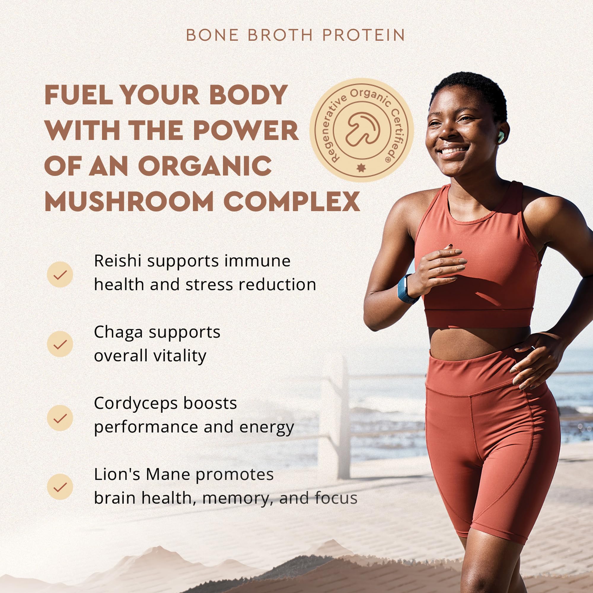 Ancestral Supplements cucharada medidora con polvo mostrando porción de 20 g proteína