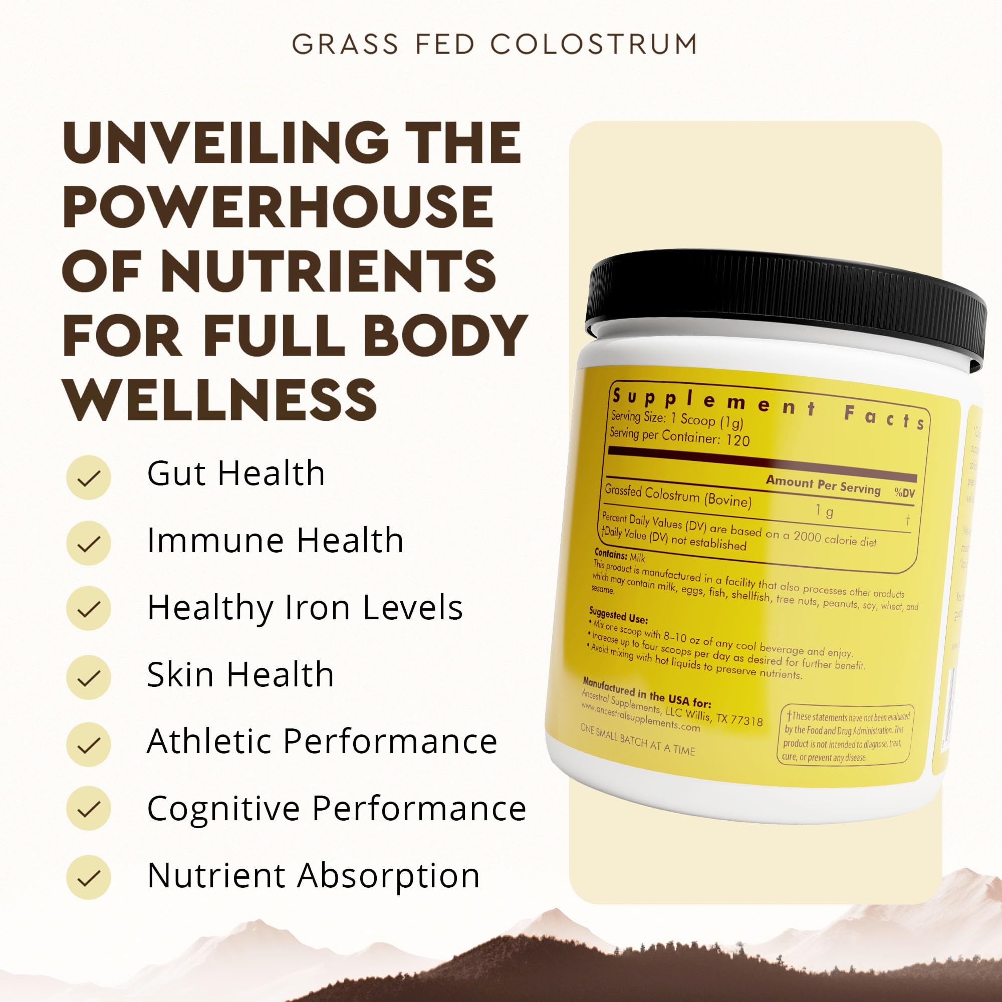 Ancestral Supplements mezcla en un smoothie para recuperación y energía