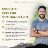 Ancestral Supplements detalle del rótulo con origen de pasto y lista de ingredientes