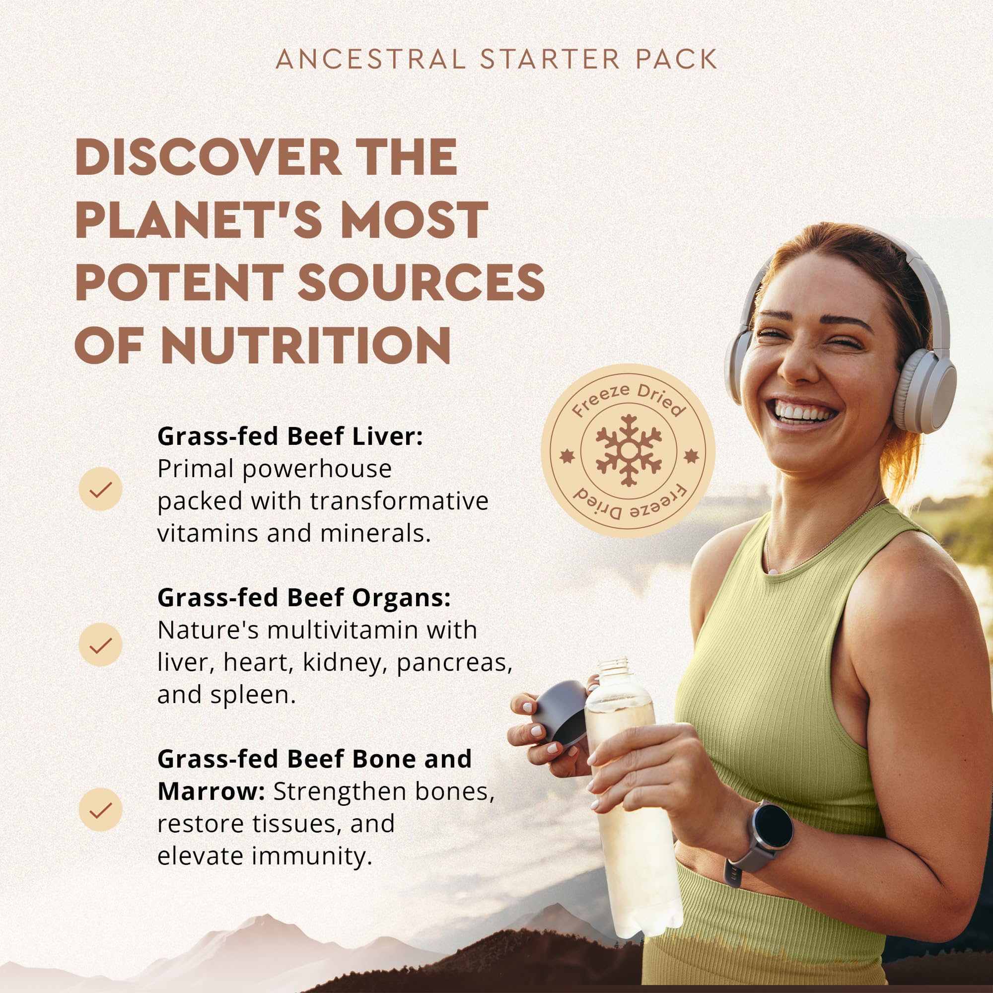 Ancestral Supplements envase abierto con cápsulas visibles y seguridad