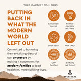 Ancestral Supplements etiqueta con lista de nutrientes y pureza