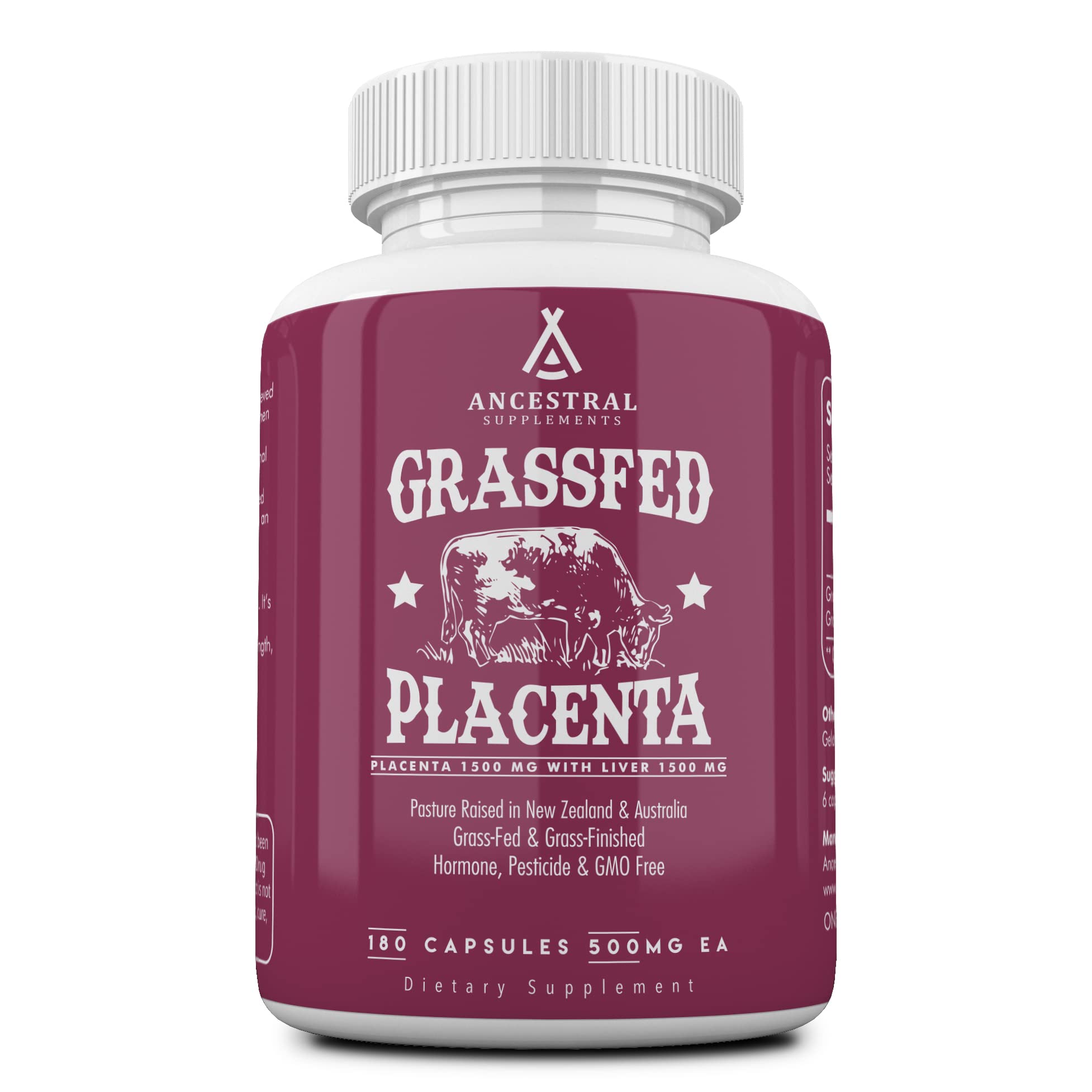 Ancestral Supplements frente del envase mostrando etiqueta y cantidad