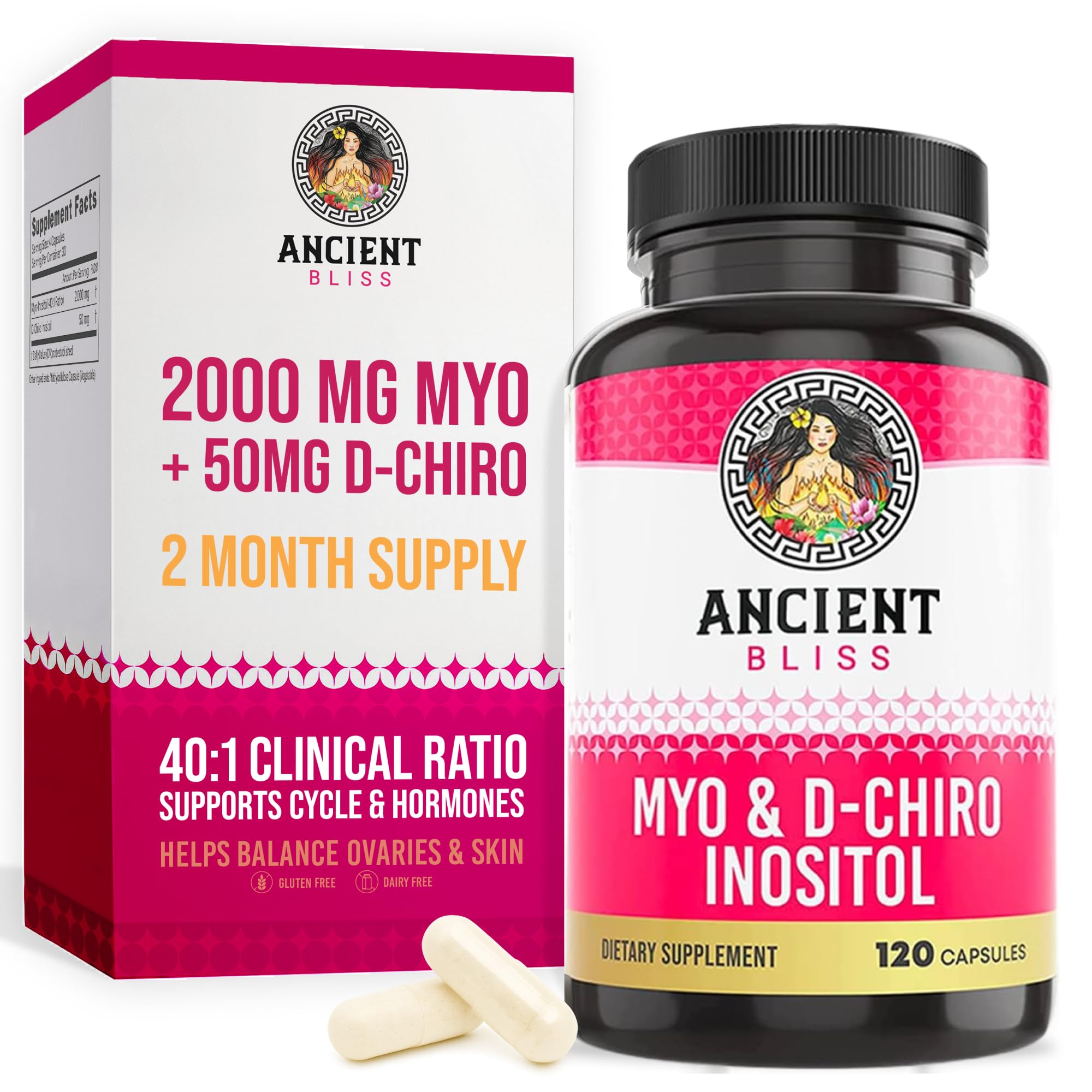 Ancient Bliss envase frontal mostrando nombre y cantidad, claridad informativa