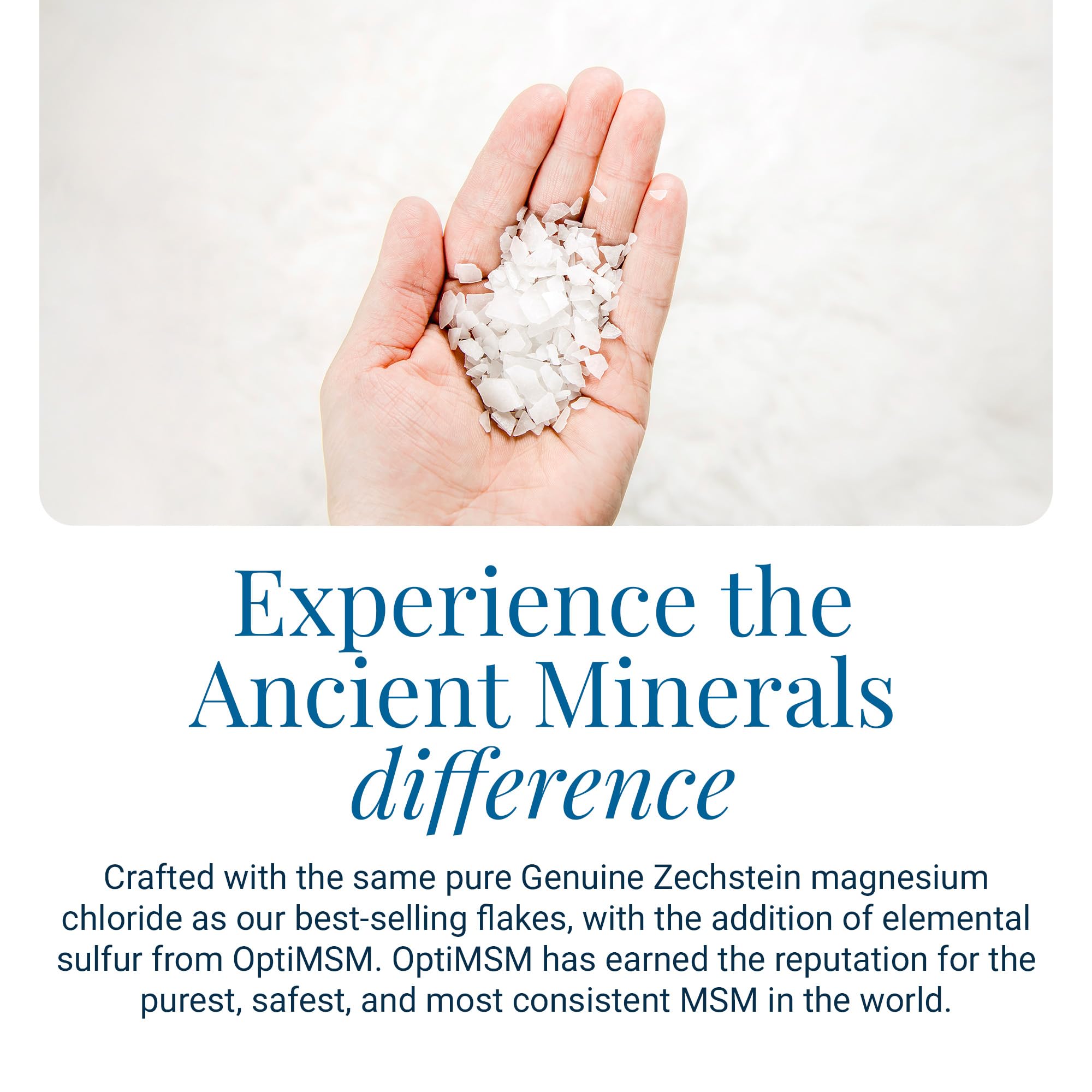 Ancient Minerals etiqueta con ingredientes claridad de la fórmula y confianza