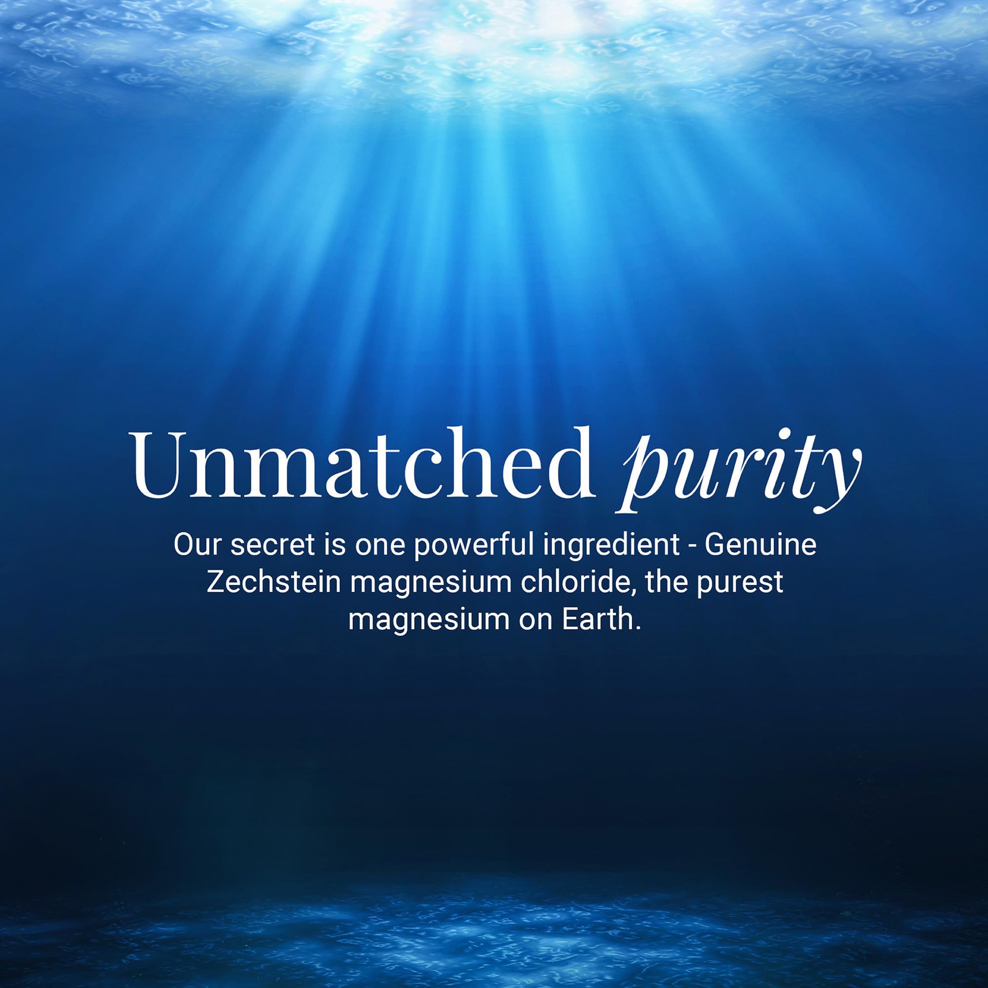 Ancient Minerals etiqueta con ingredientes y pureza Genuine Zechstein visible