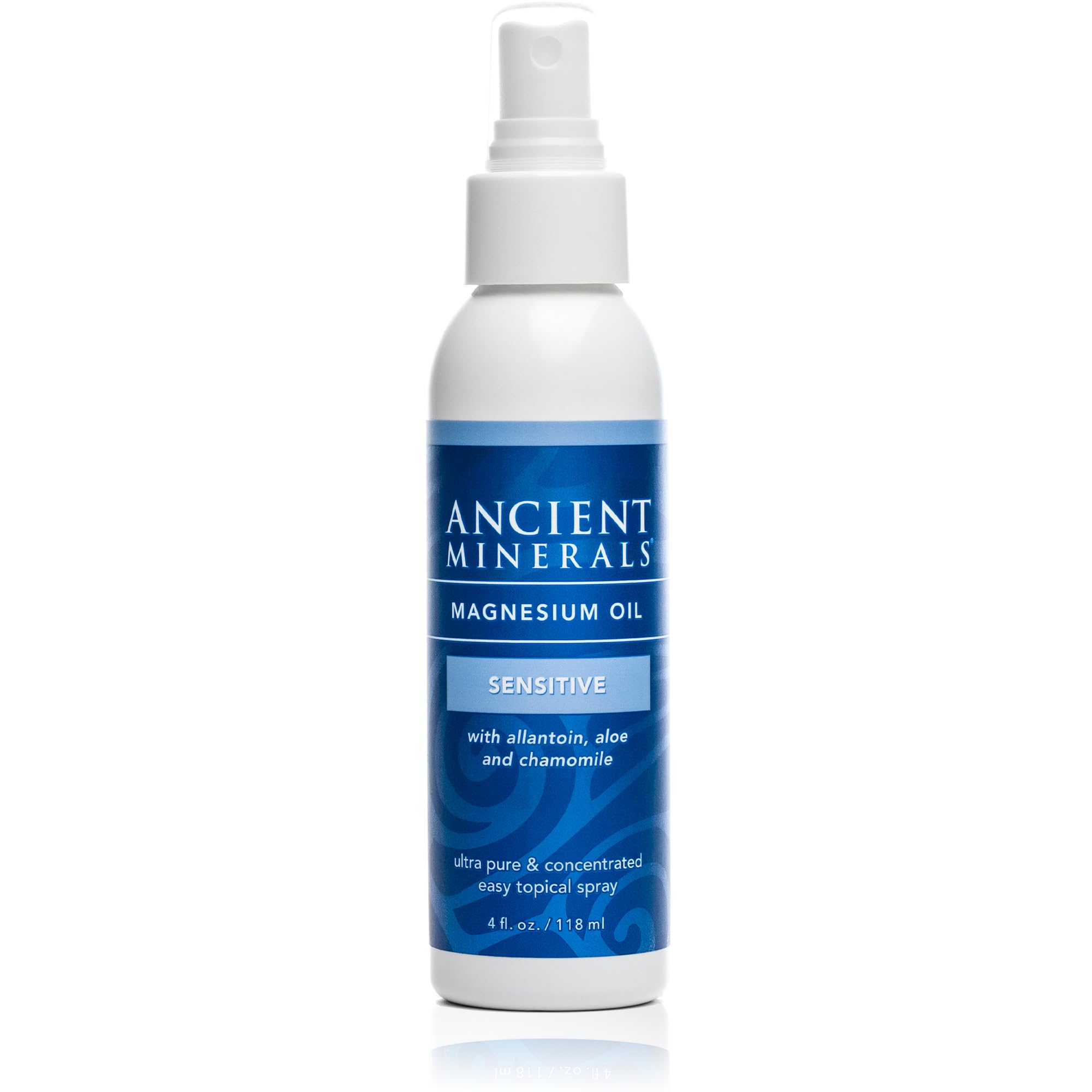 Ancient Minerals envase frontal 4oz mostrando diseño y tamaño claro
