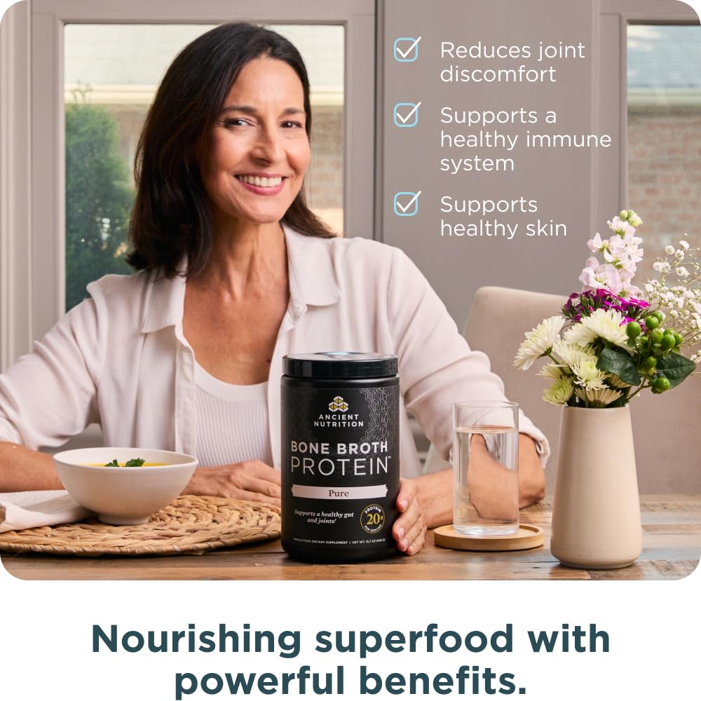 Ancient Nutrition batido proteico con fruta para recuperación