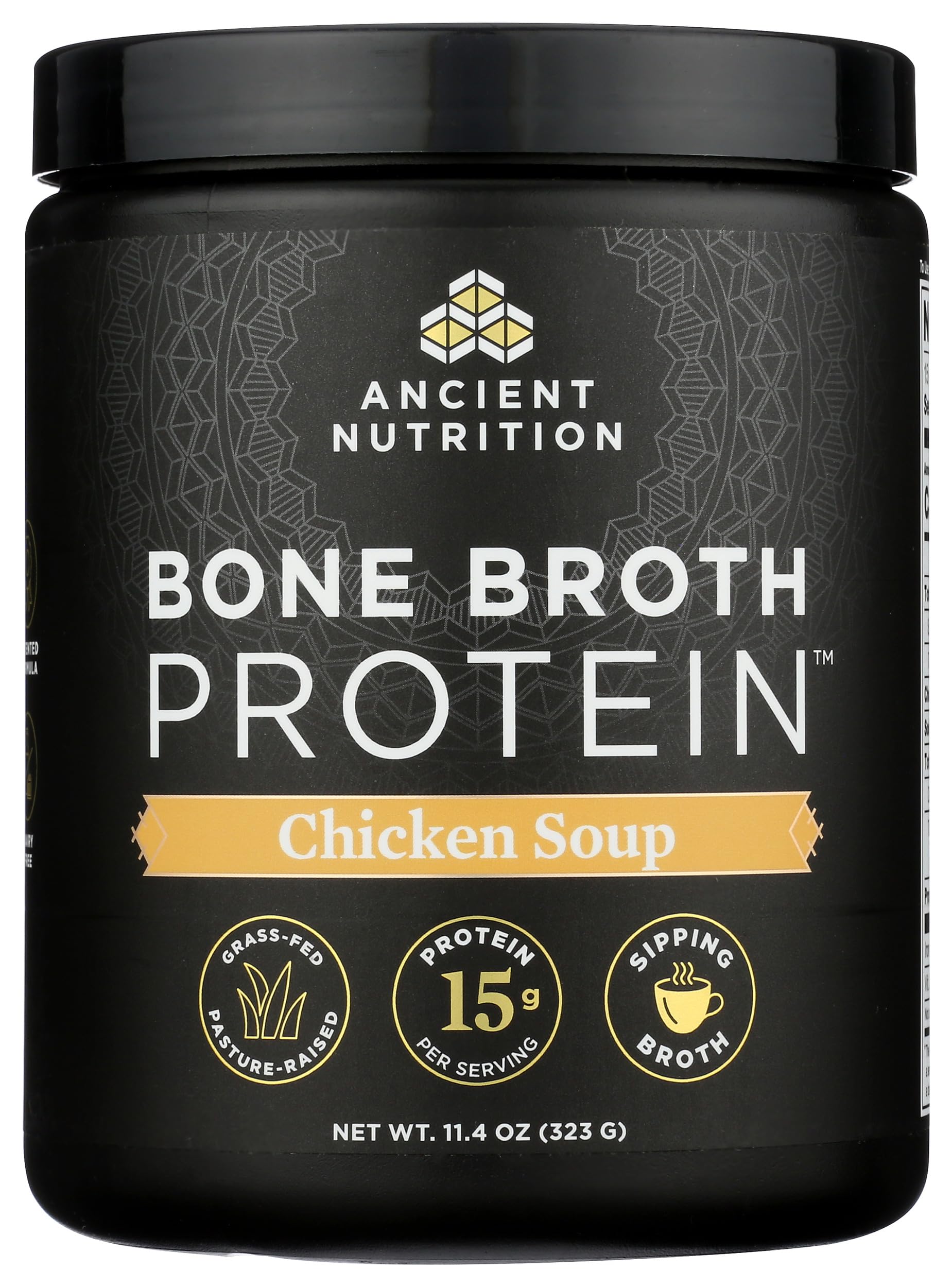 Ancient Nutrition taza con caldo caliente reconfortante lista para beber
