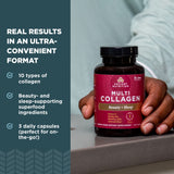 Ancient Nutrition botella abierta con cápsulas listas para tomar y conveniencia diaria