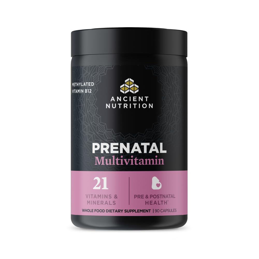 Ancient Nutrition frente del envase mostrando 90 cápsulas y beneficios clave