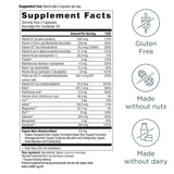 Ancient Nutrition cápsulas en mano para comparar tamaño y dosificación
