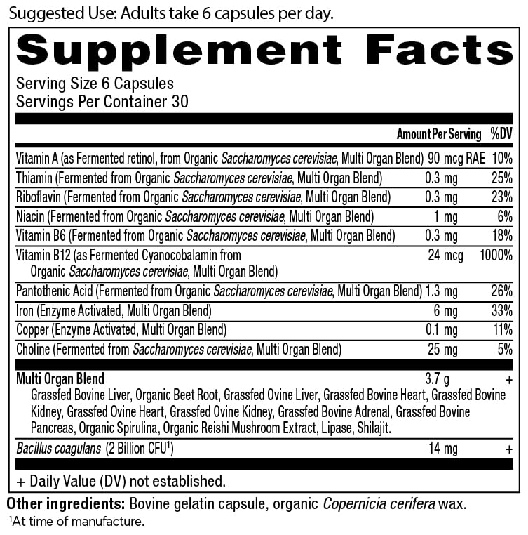 Ancient Nutrition cápsulas en mano para visualizar dosis y tamaño