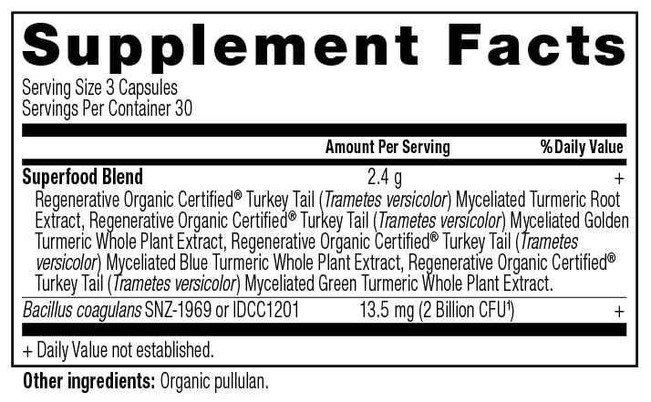 Ancient Nutrition detalle lateral del etiquetado y ingredientes, claridad informativa