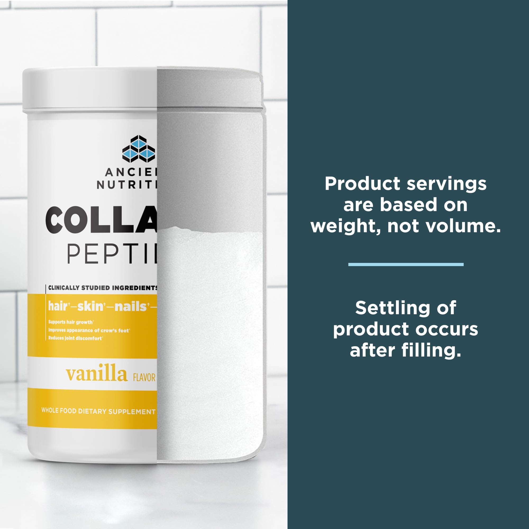 Ancient Nutrition colágeno en smoothie, beneficio aporte proteico en recetas