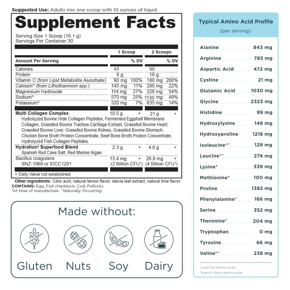 Ancient Nutrition vaso con bebida mezclada, hidratación rápida y fácil consumo