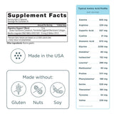 Ancient Nutrition frasco en entorno natural destacando origen sostenible