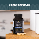 Ancient Nutrition envase abierto con cápsulas listas para tomar diariamente