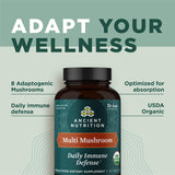 Ancient Nutrition frasco abierto con tabletas visibles para control de dosis