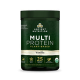 Ancient Nutrition frasco delantero mostrando etiqueta y beneficios fácilmente