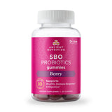 Ancient Nutrition frasco frontal gomitas berry mostrando presentación y conveniencia