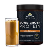 Ancient Nutrition envase frontal mostrando la marca y beneficio proteico