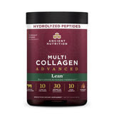 Ancient Nutrition frente del envase mostrando 25 servicios y beneficios visibles