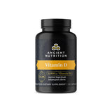Ancient Nutrition vista frontal del envase mostrando cápsulas y beneficios