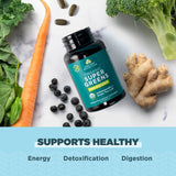 Ancient Nutrition grupo de frutas y verduras reales usadas en la fórmula, aporte natural