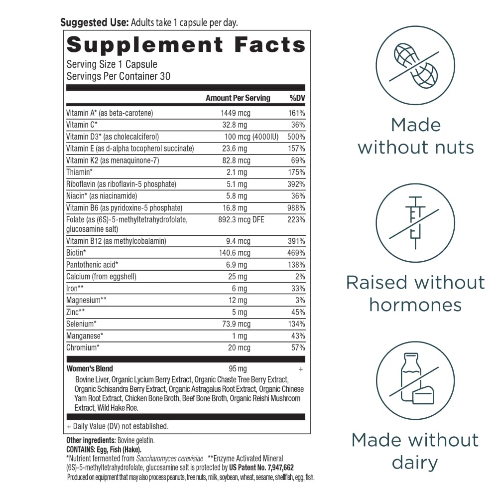 Ancient Nutrition cápsula en mano para visualizar tamaño y dosificación diaria