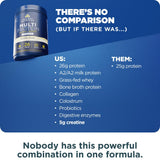 Ancient Nutrition ingredientes naturales con vainilla que refuerzan sabor real