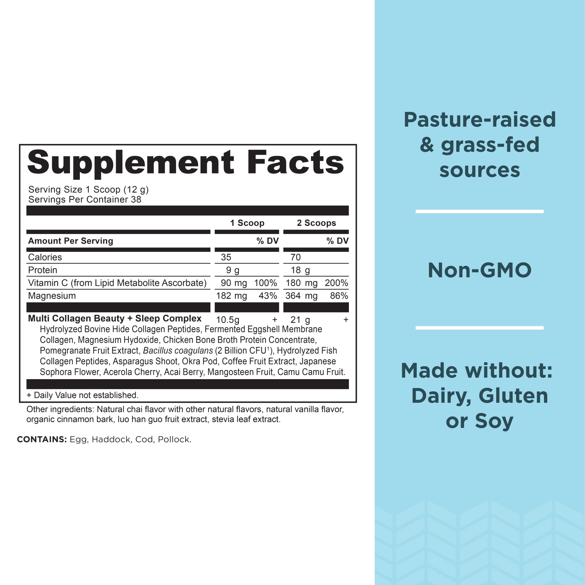 Ancient Nutrition polvo textura cercana que muestra disolución rápida y calidad