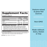 Ancient Nutrition polvo textura cercana que muestra disolución rápida y calidad