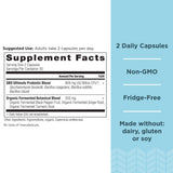 Ancient Nutrition etiqueta nutricional y lista de cepas SBO visible para comparar