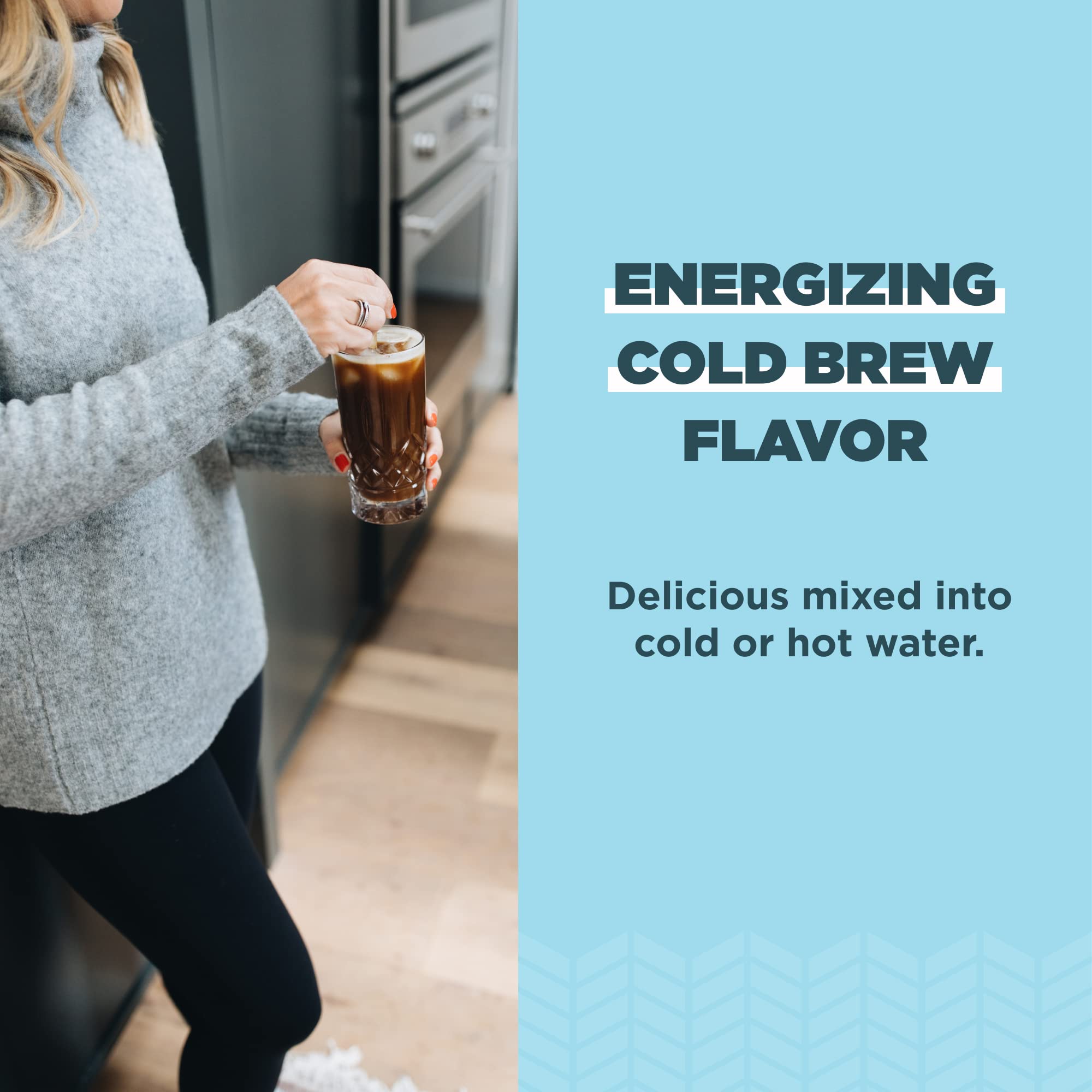 Ancient Nutrition bebida cold brew preparada, sabor a café listo para consumir