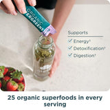 Ancient Nutrition ingredientes orgánicos extendidos que resaltan calidad