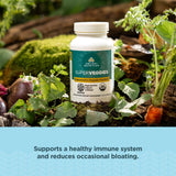 Ancient Nutrition ingredientes kale y brócoli frescos que resaltan nutrientes