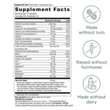 Ancient Nutrition etiqueta y tapa con información de ingredientes clave