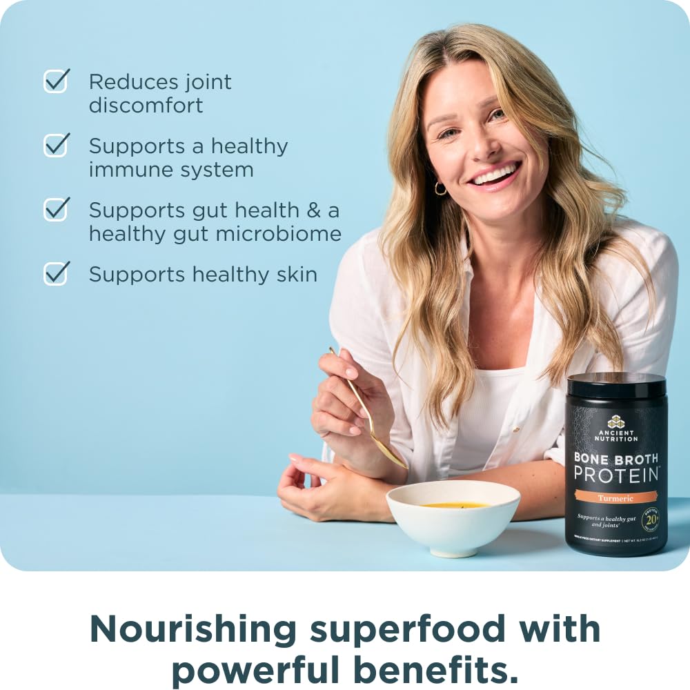 Ancient Nutrition bebida de cúrcuma caliente, reconforta y nutre