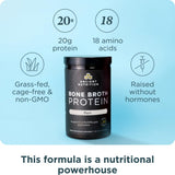 Ancient Nutrition polvo en primer plano que destaca su textura fino
