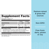 Ancient Nutrition primer plano del polvo fino para mezcla rápida y textura suave
