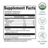 Ancient Nutrition primer plano de textura de polvo fino mostrando mezcla homogénea y fácil disolución