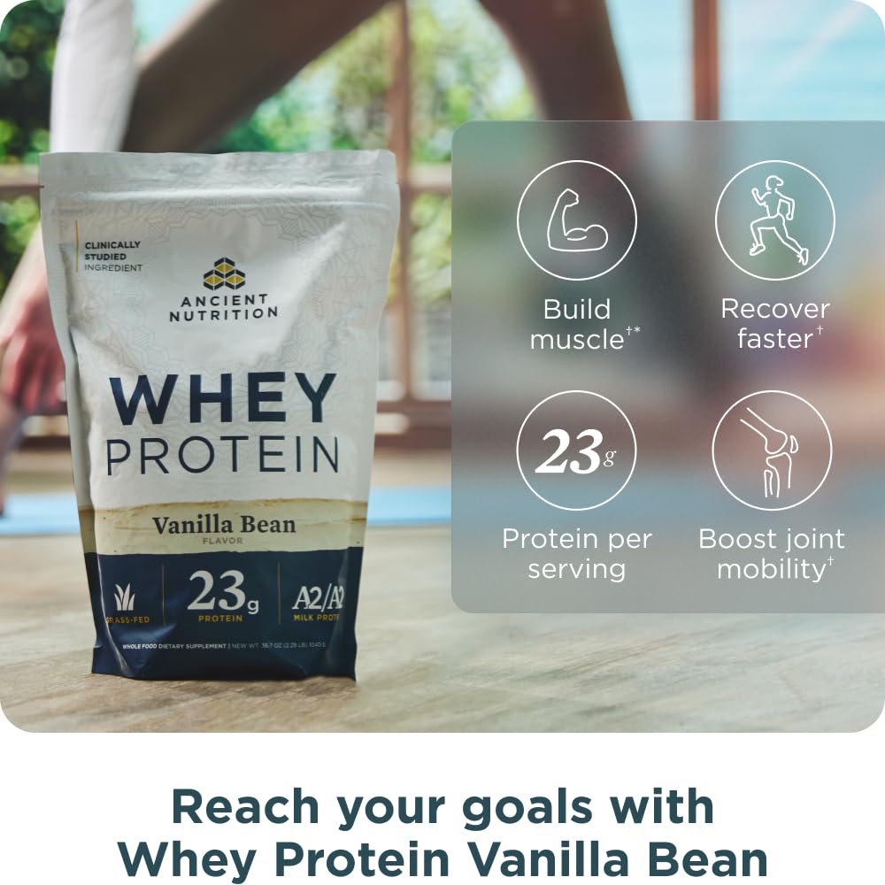Ancient Nutrition batido Vainilla Bean listo para beber como recuperador