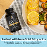 Ancient Nutrition origen salvaje del pescado mostrando pesca responsable y calidad