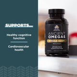 Ancient Nutrition gota de aceite demostrando pureza y apariencia fluida