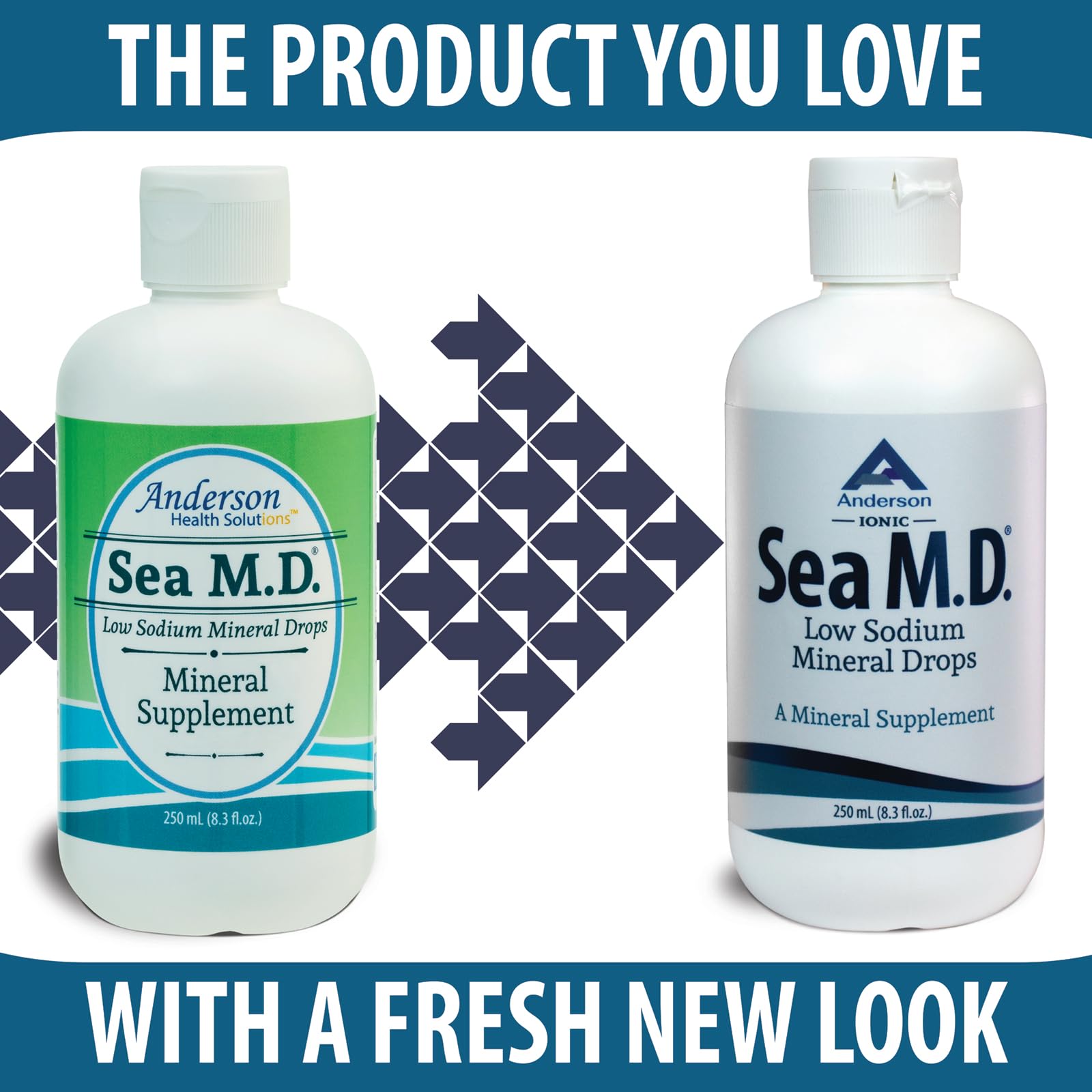 Anderson Sea M.D. detalle del frasco y etiqueta que demuestra pureza