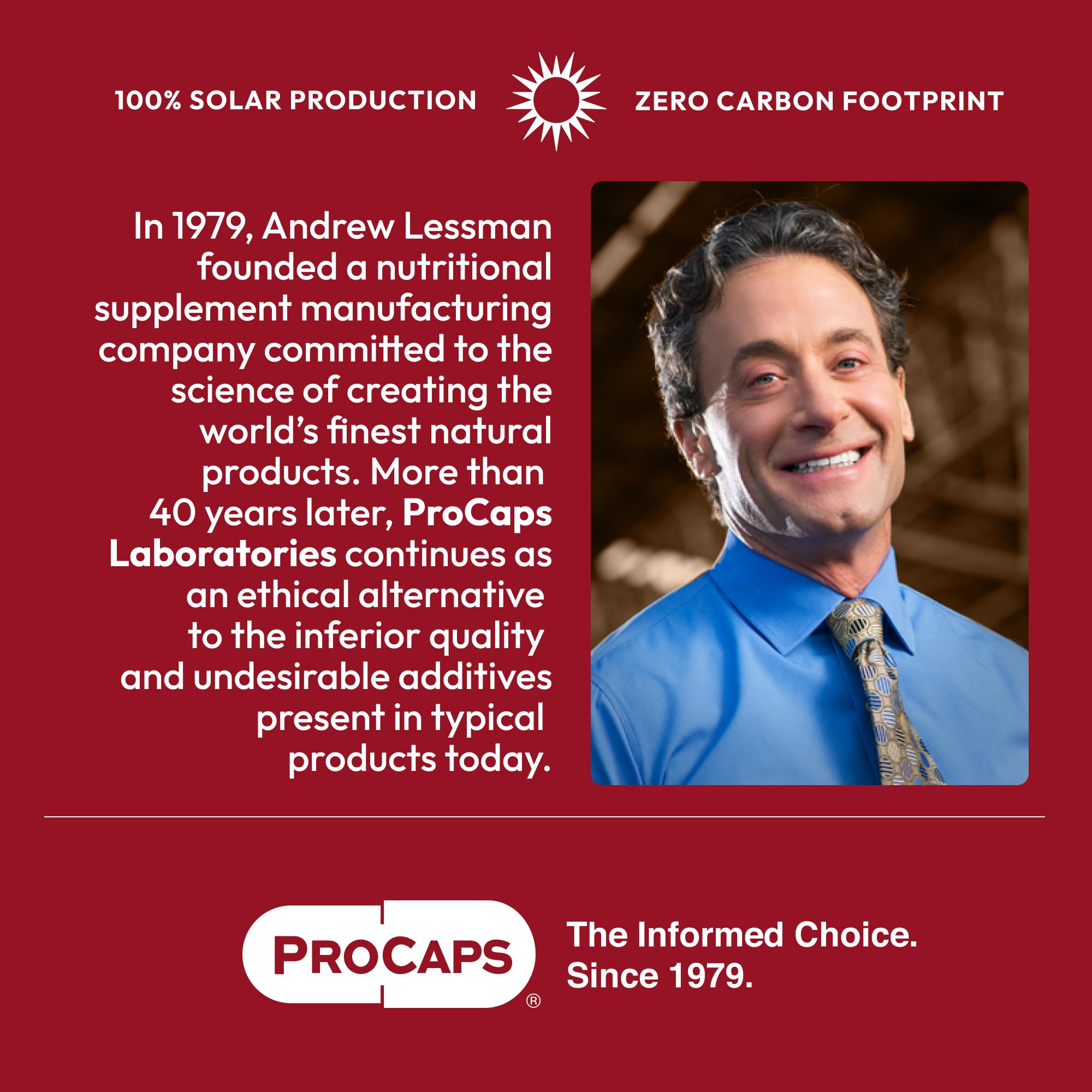 ANDREW LESSMAN envase hecho de resina reciclada mostrando compromiso ecológico