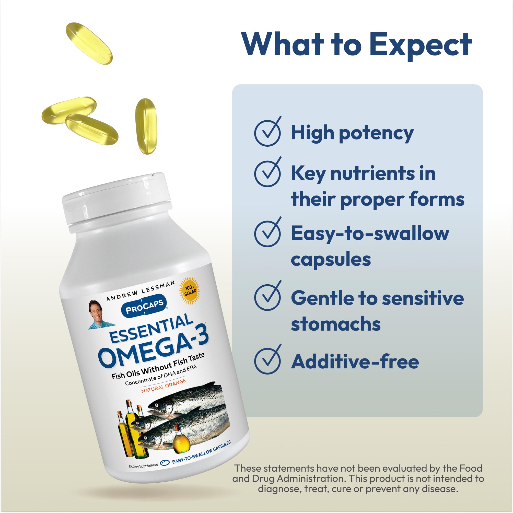 ANDREW LESSMAN etiqueta nutricional legible con ingredientes y pureza