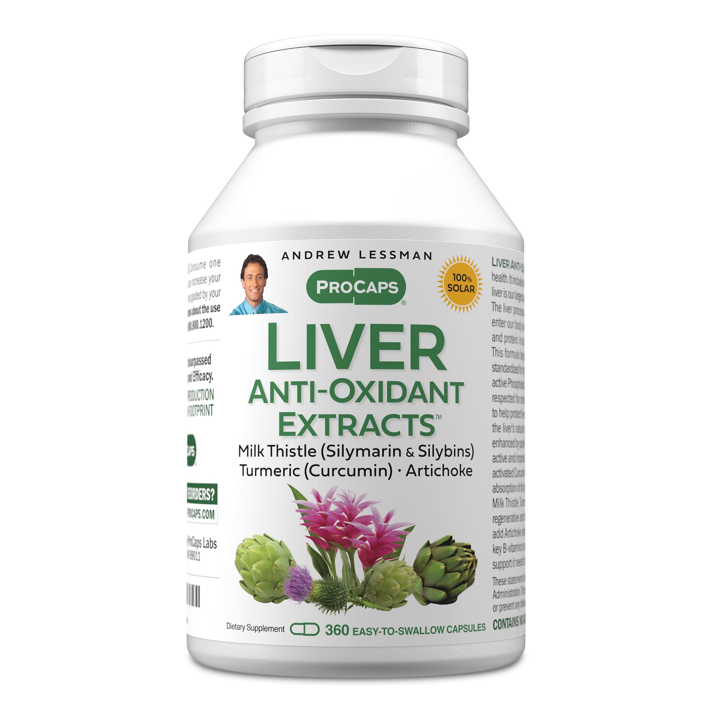 ANDREW LESSMAN frasco frontal mostrando etiqueta y beneficio antioxidante